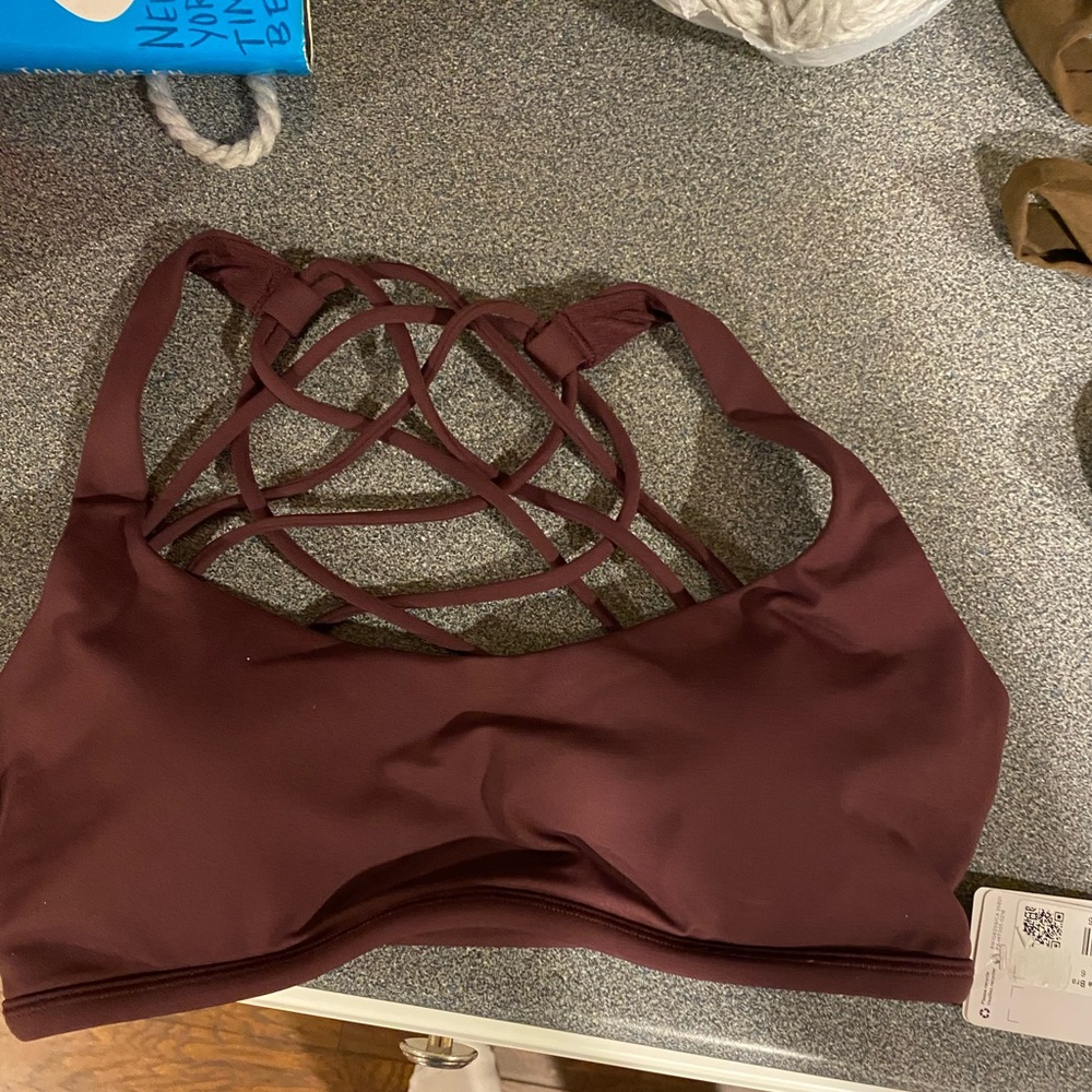 Brand new lululemon free to be bra- burgundy